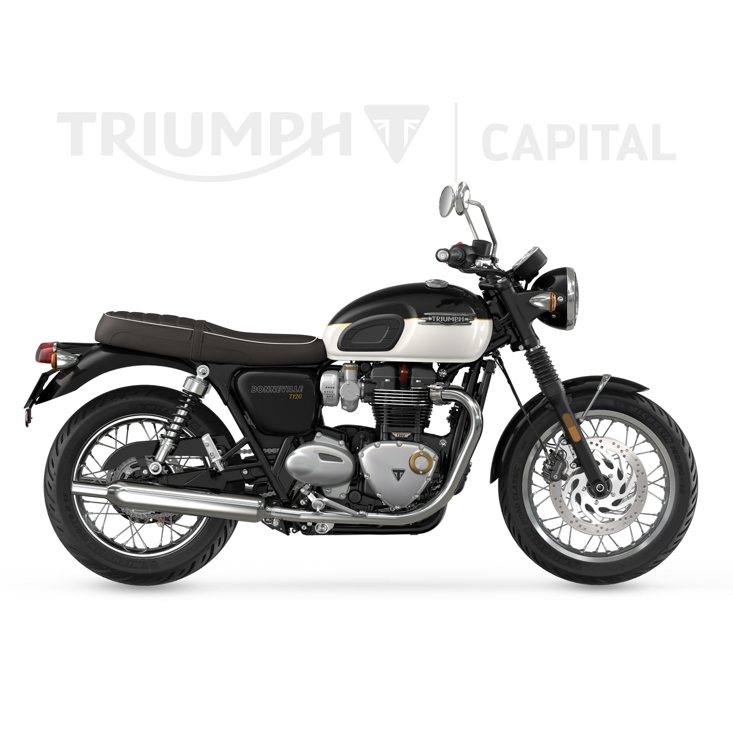 Bonneville T120 Jet Black Fusion White
