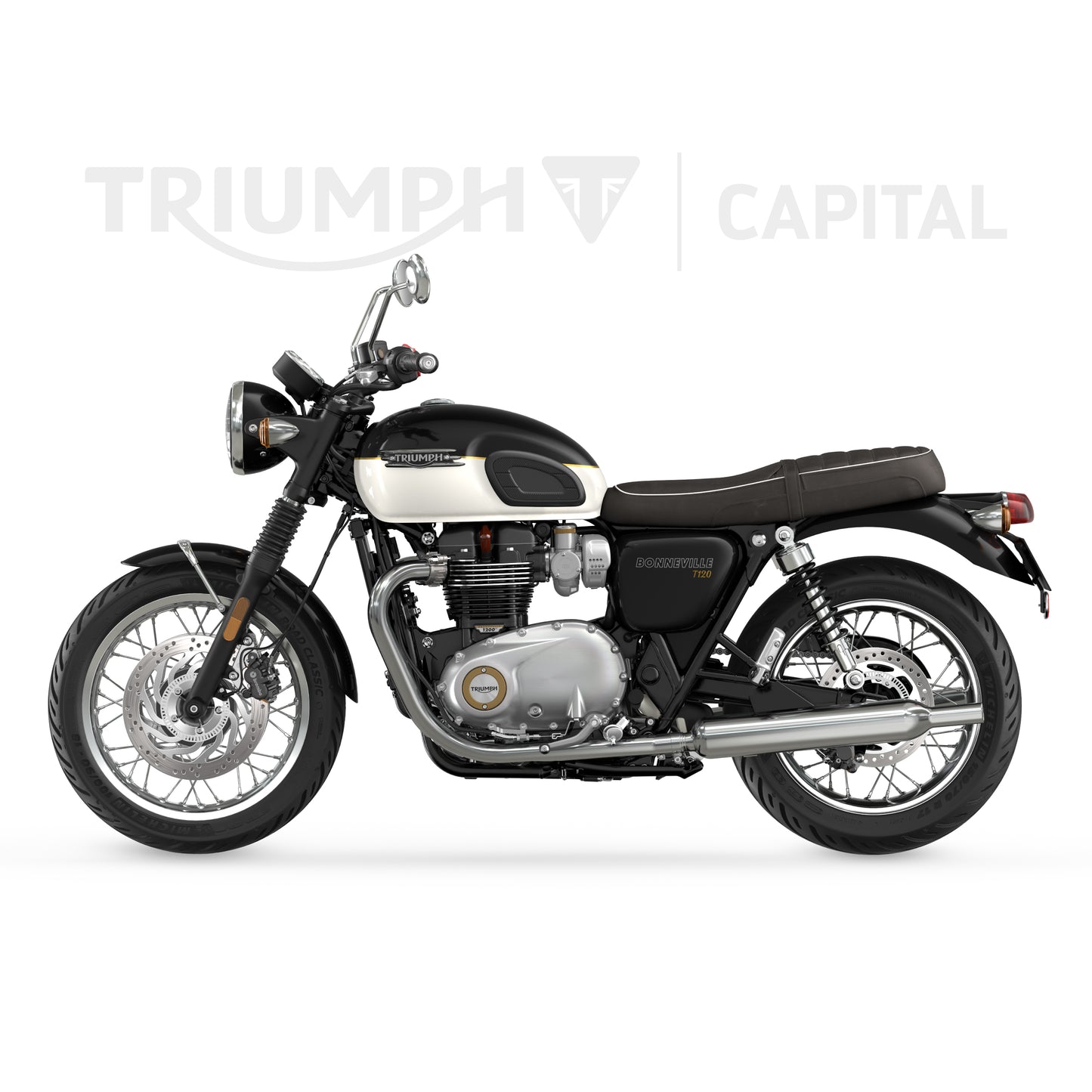 Bonneville T120 Jet Black Fusion White